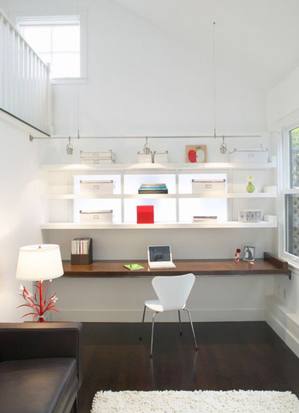 Lovely-modern-home-office-with-a-white-backdrop
