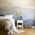 Mural de montanhas dá estilo e serenidade ao quarto
