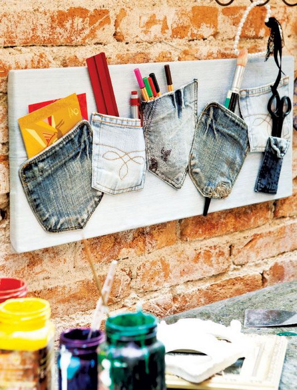 Porta objetos feitos com jeans